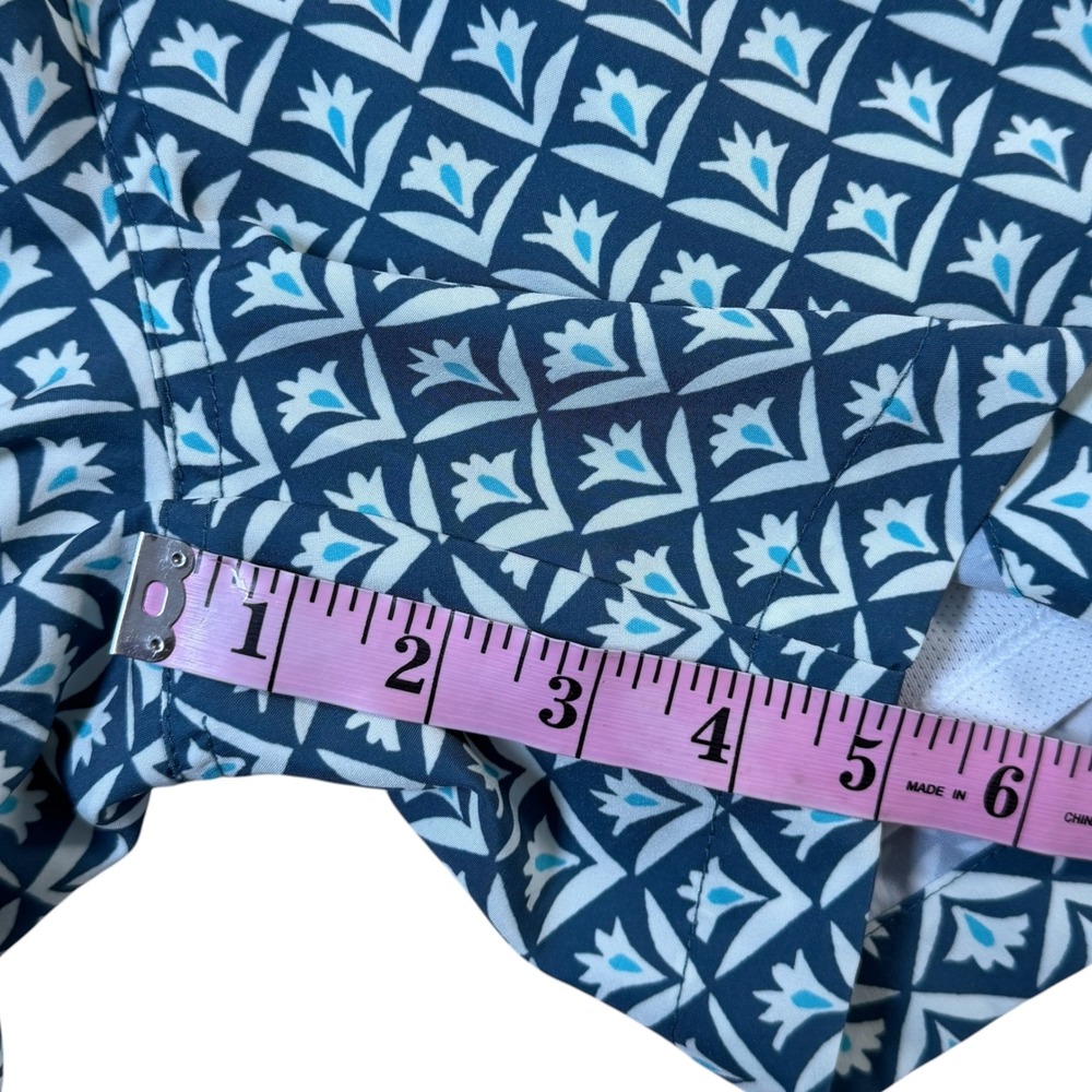 Caribbean Joe Mens Swim Shorts XL Teal Floral Quick Dry UPF 50 5 Inch Inseam - Picture 6 of 9